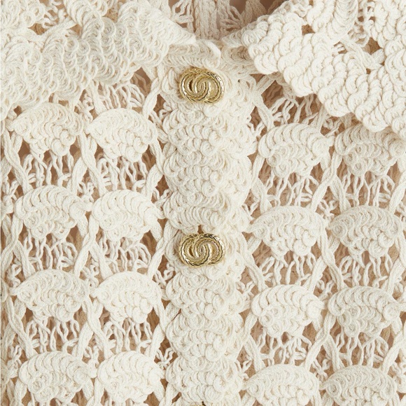 H&M Edition Cream Crochet-look dress - Picture 6 of 8